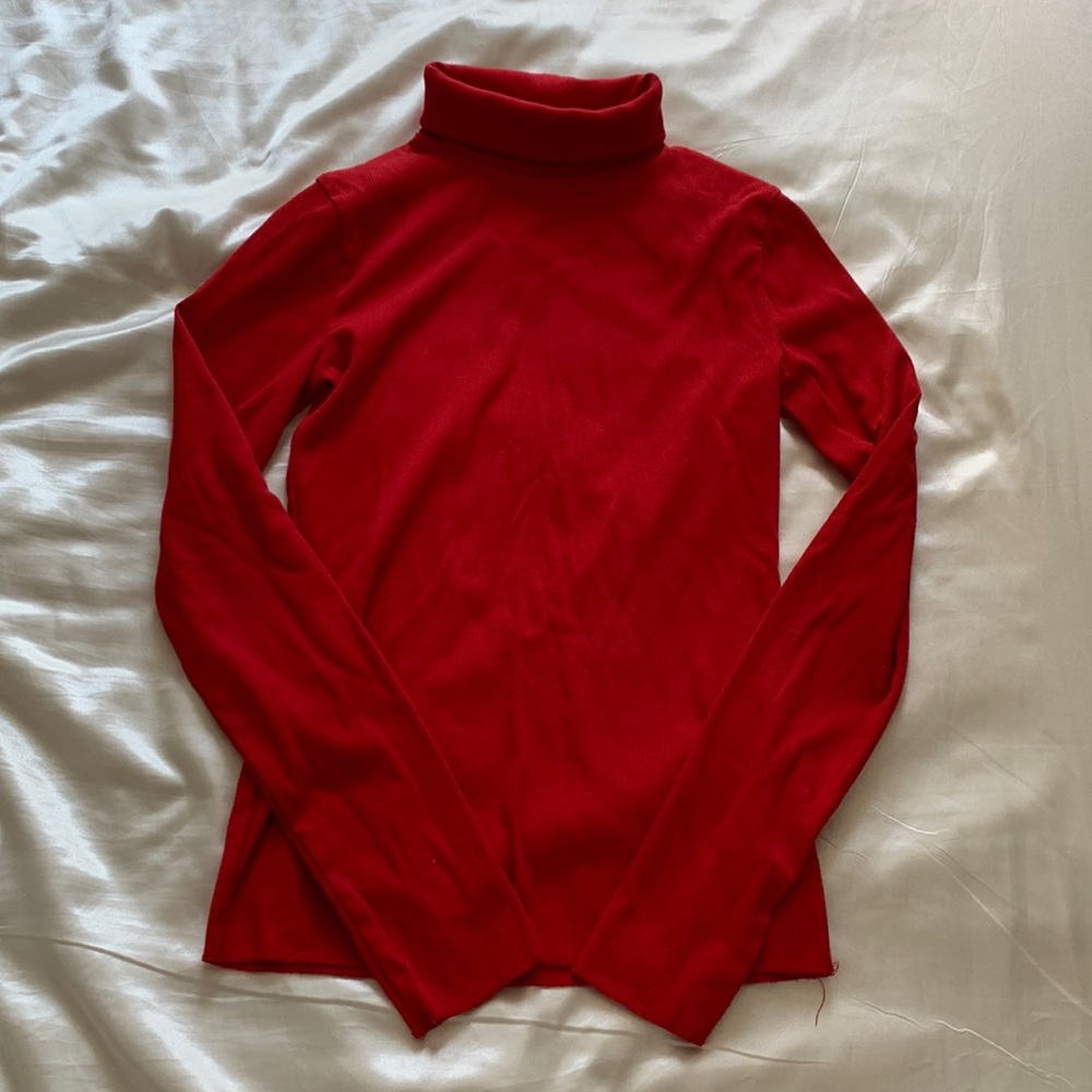 used once wild fable red turtle neck sweater
